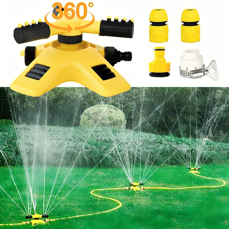 Rotating Lawn Sprinkler | 360° Coverage | Adjustable Spray & Water-Saving Design