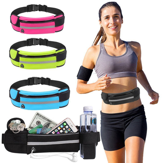 Running Waist Bag | Waterproof & Reflective | Zipper Pocket & Velcro Side Pocket