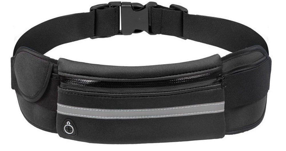 Running Waist Bag | Waterproof & Reflective | Zipper Pocket & Velcro Side Pocket