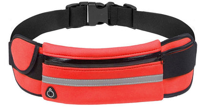 Running Waist Bag | Waterproof & Reflective | Zipper Pocket & Velcro Side Pocket