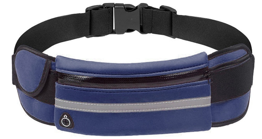 Running Waist Bag | Waterproof & Reflective | Zipper Pocket & Velcro Side Pocket