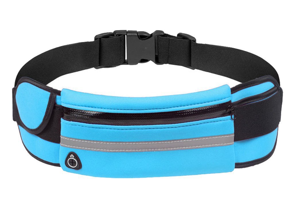 Running Waist Bag | Waterproof & Reflective | Zipper Pocket & Velcro Side Pocket