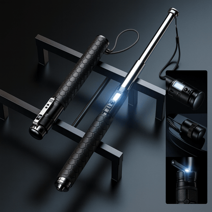 Self-Defense Walking Stick | Auto Quick-Deploy Cane | Ergonomic Non-Slip Grip, Adjustable Length