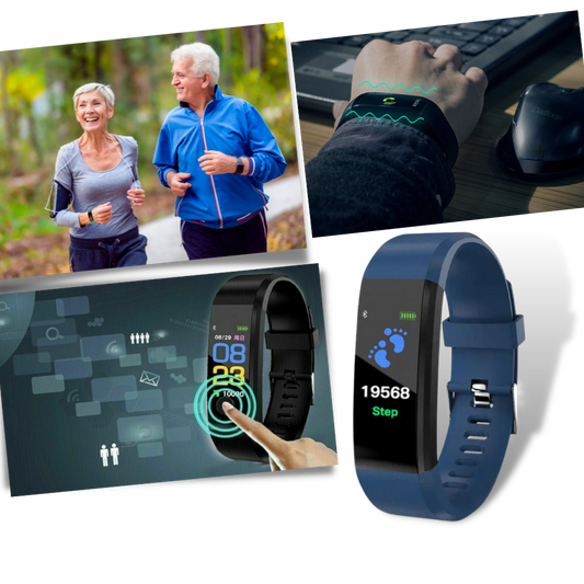 Senior Smartwatch | Easy-Read LED Display | Heart Rate & BP Monitor | Long Battery Life