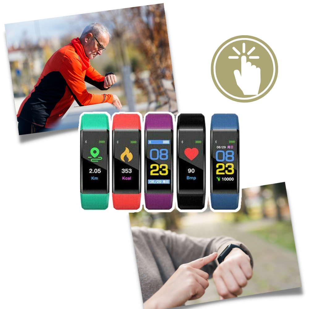 Senior Smartwatch | Easy-Read LED Display | Heart Rate & BP Monitor | Long Battery Life