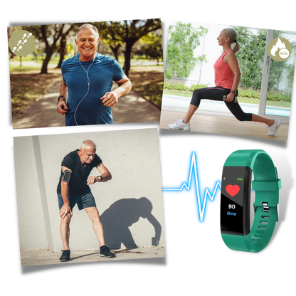 Senior Smartwatch | Easy-Read LED Display | Heart Rate & BP Monitor | Long Battery Life