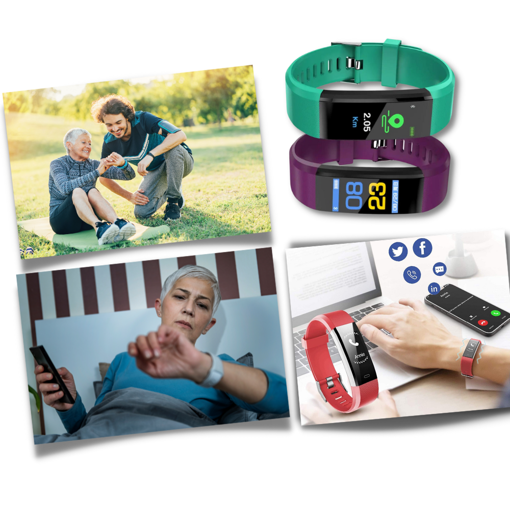 Senior Smartwatch | Easy-Read LED Display | Heart Rate & BP Monitor | Long Battery Life