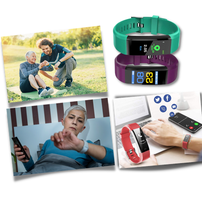 Senior Smartwatch | Easy-Read LED Display | Heart Rate & BP Monitor | Long Battery Life