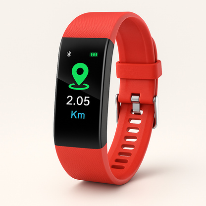 Senior Smartwatch | Health & Fitness Tracking | Bright LED Display & Silicone Band