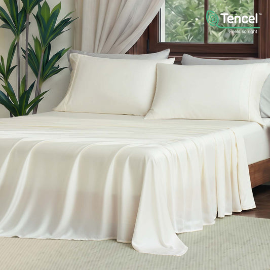 Silky Sheet Set | Moisture-Wicking & Breathable | Lyocell Fabric | Cool Night's Sleep