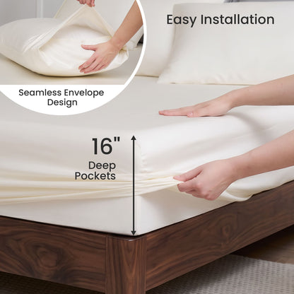 Silky Sheet Set | Moisture-Wicking & Breathable | Lyocell Fabric | Cool Night's Sleep