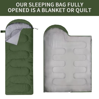 Sleeping Bag | Ultralight Waterproof | Envelope Style & All-Season Warmth | Compact Packable