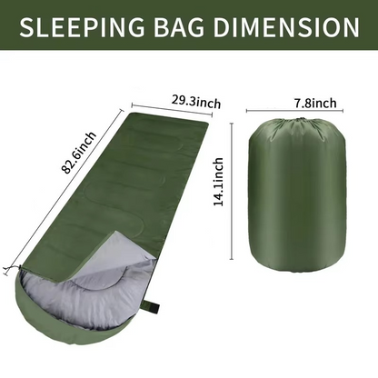 Sleeping Bag | Ultralight Waterproof | Envelope Style & All-Season Warmth | Compact Packable