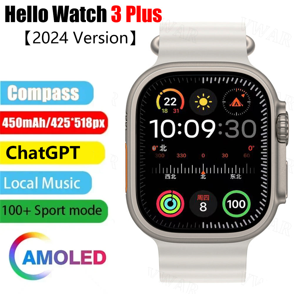 Smart Watch | 2.04-inch AMOLED Display | Health Monitoring & Extensive Sports Modes
