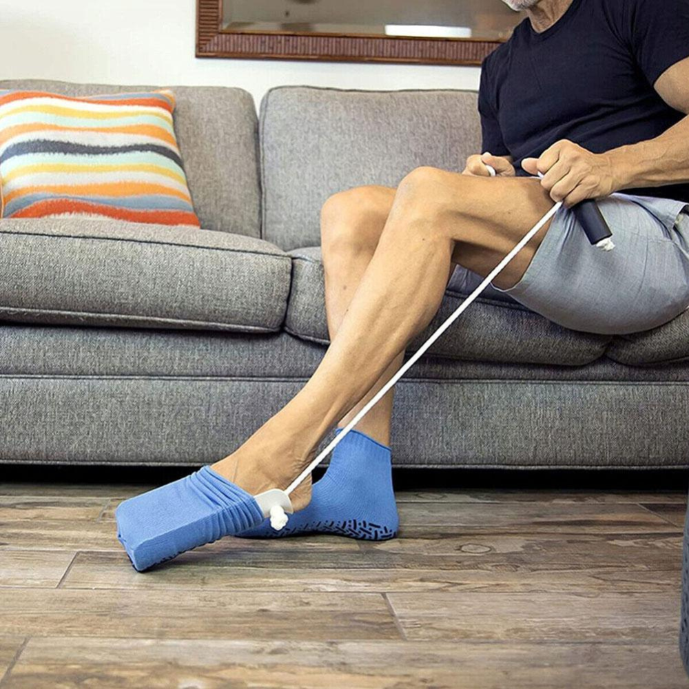 Sock Aid for Seniors | No-Bend Ergonomic Design | Lightweight & Portable