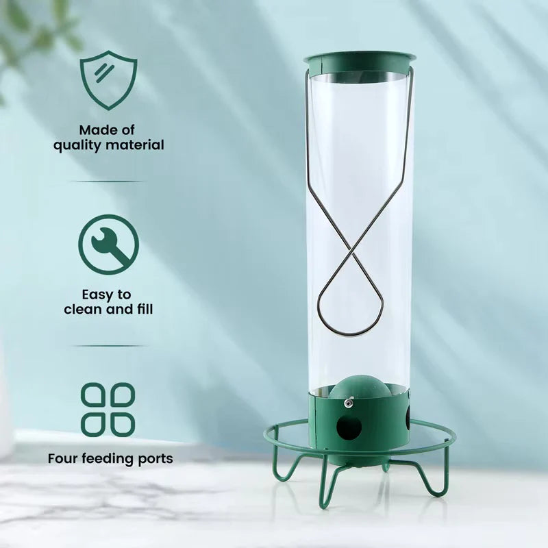 Squirrel-Proof Bird Feeder | Weight-Activated Perch | Metal & Polycarbonate | Weather-Resistant