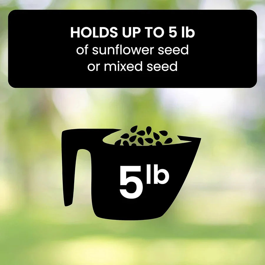 Squirrel-Proof Bird Feeder | Weight-Activated Perch | Metal & Polycarbonate | Weather-Resistant