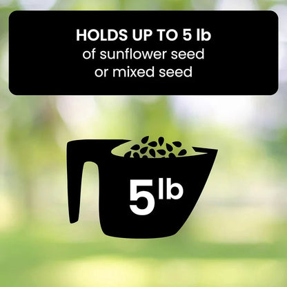 Squirrel-Proof Bird Feeder | Weight-Activated Perch | Metal & Polycarbonate | Weather-Resistant