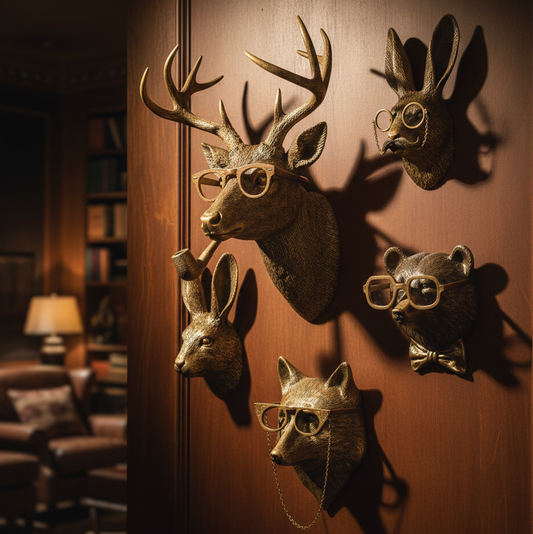 Stag Wall Mount | Sculpted Rustic Head | Lightweight Resin | Decorative Accent