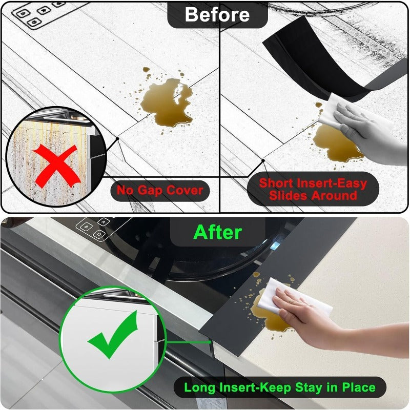 Stove Gap Cover | Deep-Insert T-Edge | Food-Grade Silicone & Heat-Resistant | Multi-Purpose Use