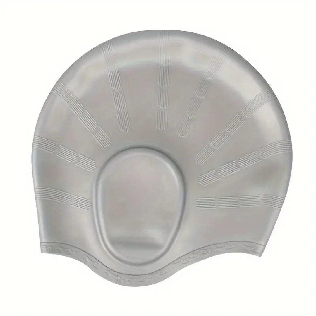 Swim Cap | Silicone with Ear Pockets | Stretch Fit for Long Hair | Chlorine Protection