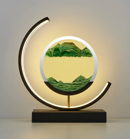 Table Lamp | Calming Glow & Sand Landscape Design | Artisan Craftsmanship | Tranquil Ambience