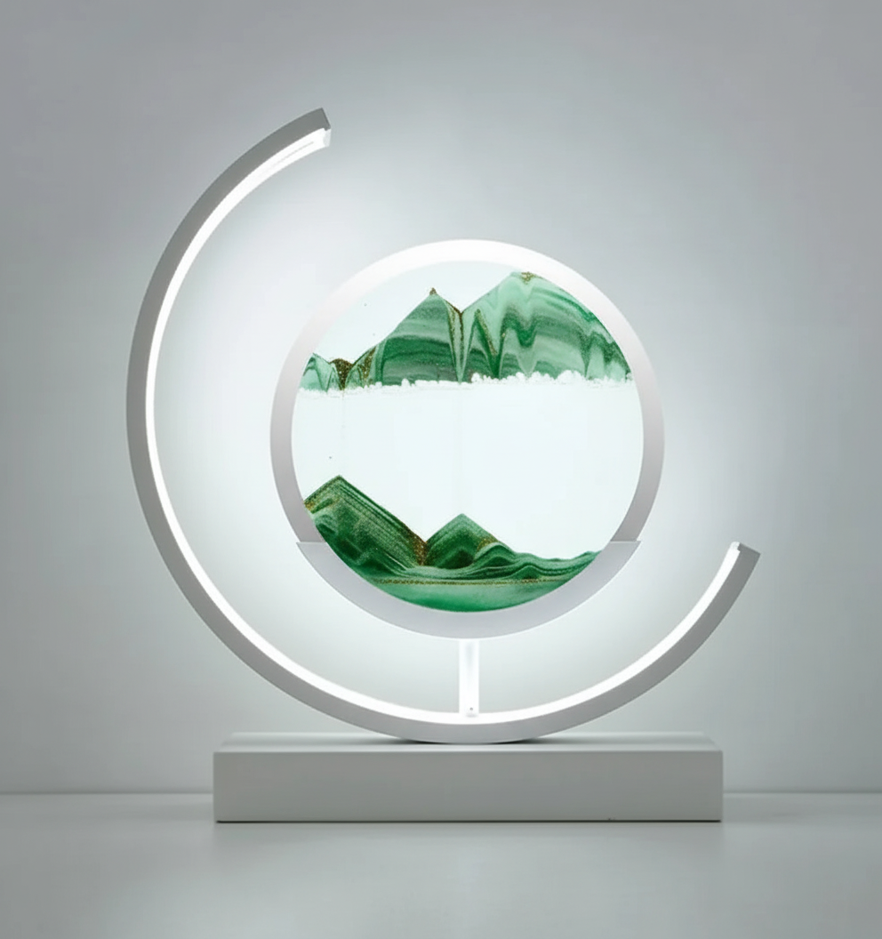 Table Lamp | Calming Glow & Sand Landscape Design | Artisan Craftsmanship | Tranquil Ambience