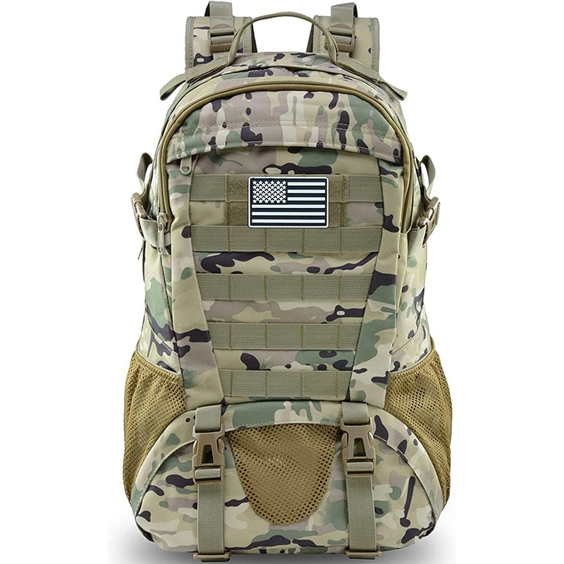 Tactical Backpack | Heavy-Duty MOLLE Rucksack | Weather-Resistant Fabric | Ergonomic Padded Straps