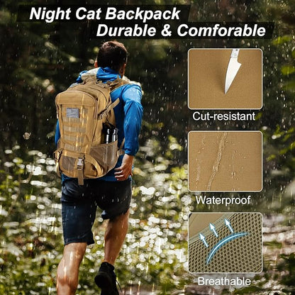 Tactical Backpack | Heavy-Duty MOLLE Rucksack | Weather-Resistant Fabric | Ergonomic Padded Straps