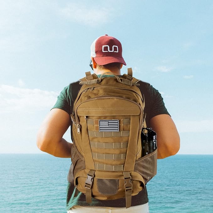 Tactical Backpack | Heavy-Duty MOLLE Rucksack | Weather-Resistant Fabric | Ergonomic Padded Straps