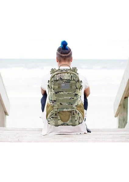 Tactical Backpack | Heavy-Duty MOLLE Rucksack | Weather-Resistant Fabric | Ergonomic Padded Straps