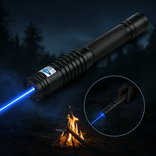 Tactical Flashlight | High-Intensity Laser & Adjustable Focus | Aluminum Body & Rechargeable Kit