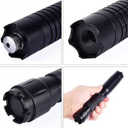 Tactical Flashlight | High-Intensity Laser & Adjustable Focus | Aluminum Body & Rechargeable Kit