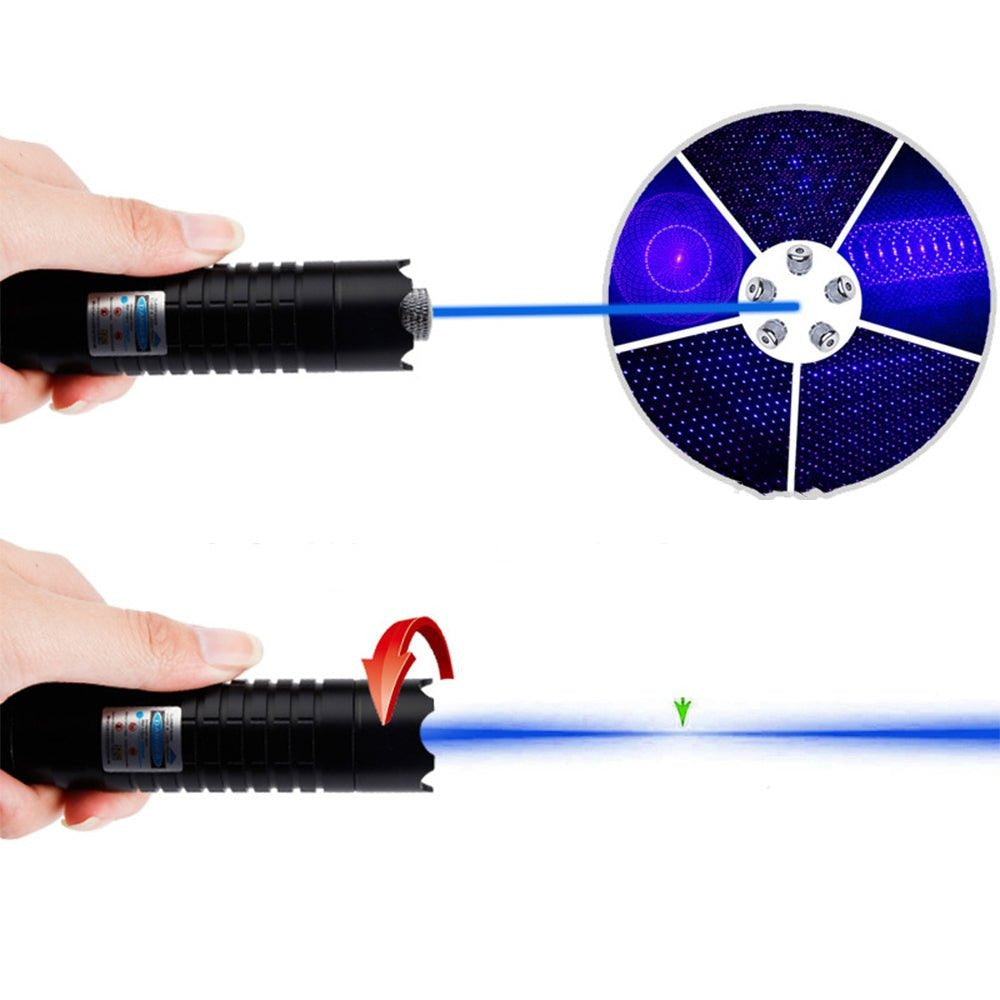 Tactical Flashlight | High-Intensity Laser & Adjustable Focus | Aluminum Body & Rechargeable Kit