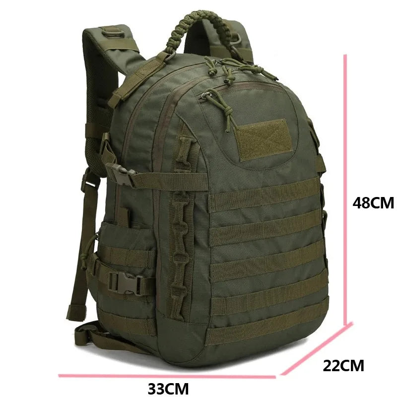Tactical Hiking Backpack | MOLLE System & Multiple Pockets | 35L Capacity | Waterproof Oxford Fabric