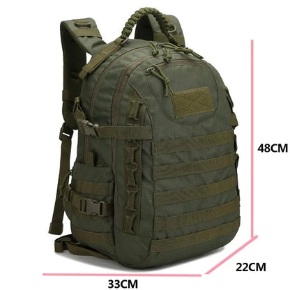 Tactical Hiking Backpack | MOLLE System & Multiple Pockets | 35L Capacity | Waterproof Oxford Fabric