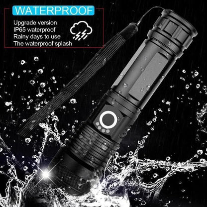 Tactical LED Flashlight | Super Bright 90,000 Lumens | USB Rechargeable | Aluminum Body
