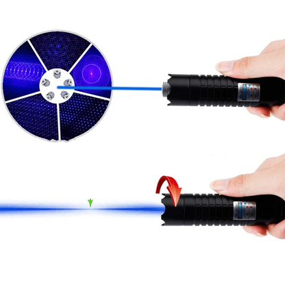 Tactical Laser Torch | Fire-Starting Laser with Adjustable Focus | Portable Survival Light | Blue