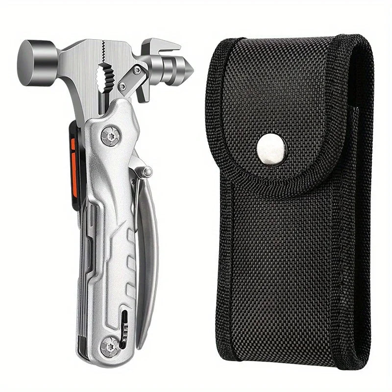 Tactical Multi-Tool | 10-in-1 Survival Tool | Stainless Steel Head | Emergency Use