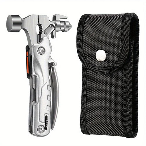 Tactical Multi-Tool | 10-in-1 Survival Tool | Stainless Steel Head | Emergency Use