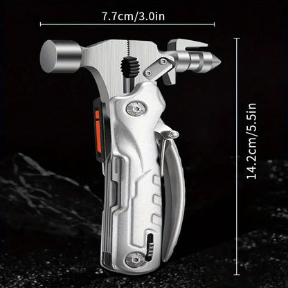 Tactical Multi-Tool | 10-in-1 Survival Tool | Stainless Steel Head | Emergency Use