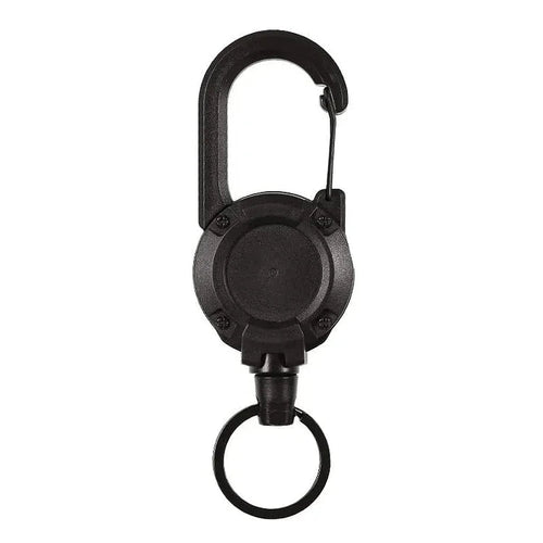 Tactical Retractable Keychain | Heavy-Duty Spring Carabiner | Metal & 65cm Cord | Outdoor Use