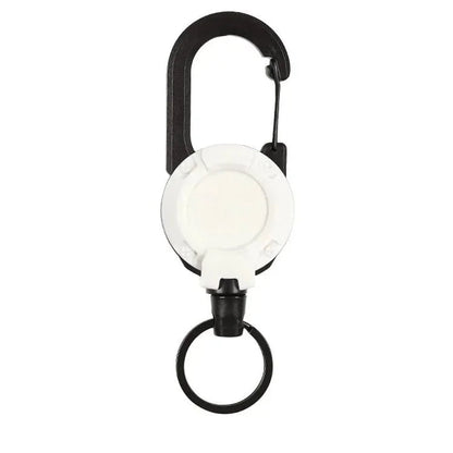 Tactical Retractable Keychain | Heavy-Duty Spring Carabiner | Metal & 65cm Cord | Outdoor Use