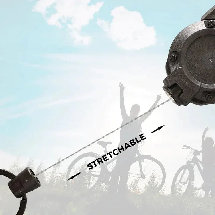 Tactical Retractable Keychain | Heavy-Duty Spring Carabiner | Metal & 65cm Cord | Outdoor Use