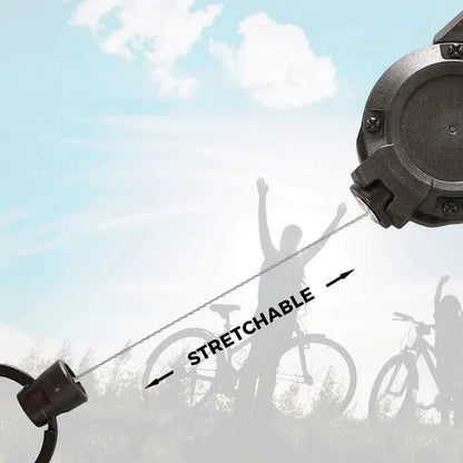 Tactical Retractable Keychain | Heavy-Duty Spring Carabiner | Metal & 65cm Cord | Outdoor Use