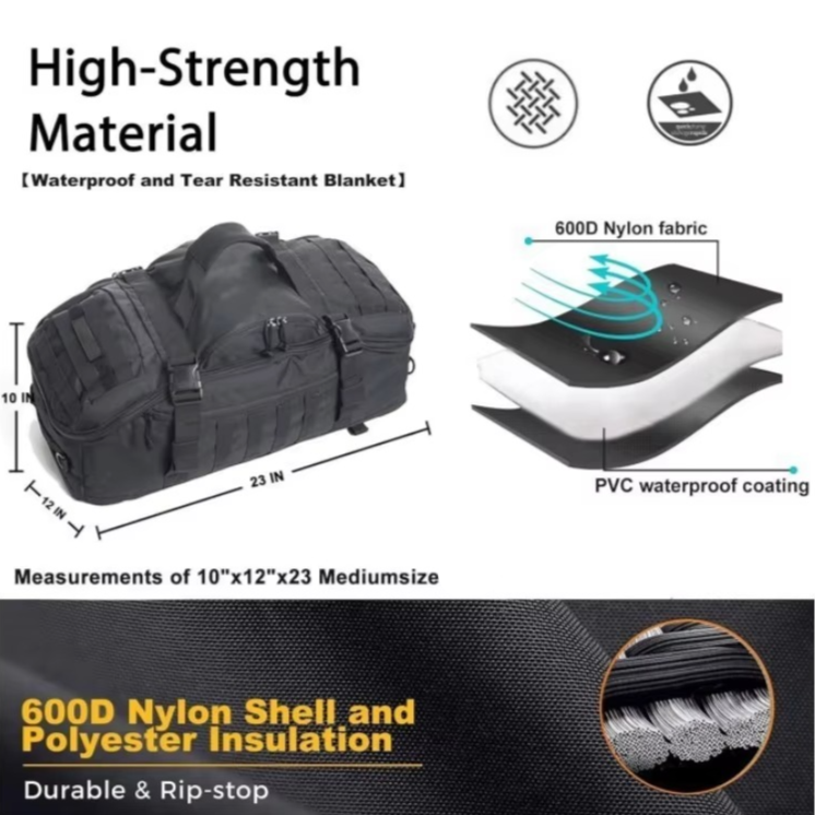 Tactical Travel Backpack | Large Capacity | Water-Resistant Oxford Fabric | Comfortable Fit