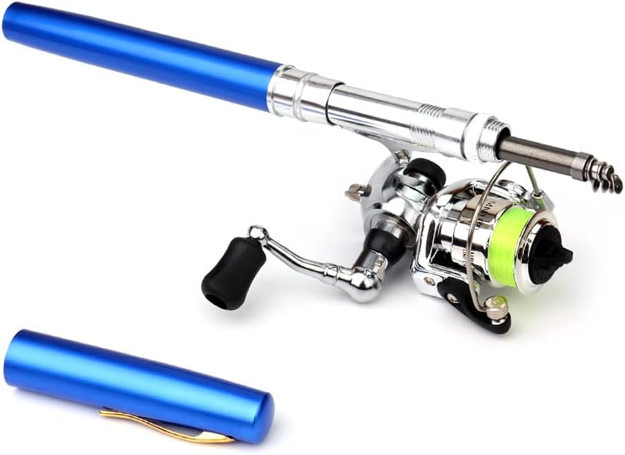 Telescopic Fishing Rod & Reel Combo | Pen-Style 1M | Carbon Fiber & EVA Handle