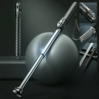 Telescopic Walking Stick | Automatic Quick-Deploy | Anti-Slip Ergonomic Grip & Steel Shaft