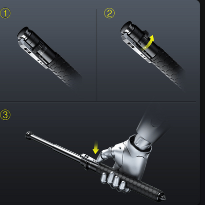 Telescopic Walking Stick | Automatic Quick-Deploy | Anti-Slip Ergonomic Grip & Steel Shaft