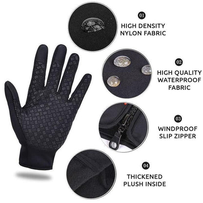 Thermal Gloves Unisex | Touchscreen & Non-Slip | Fleece Lined, USB Compatible